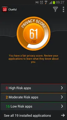 Clueful Privacy Advisor android App screenshot 1